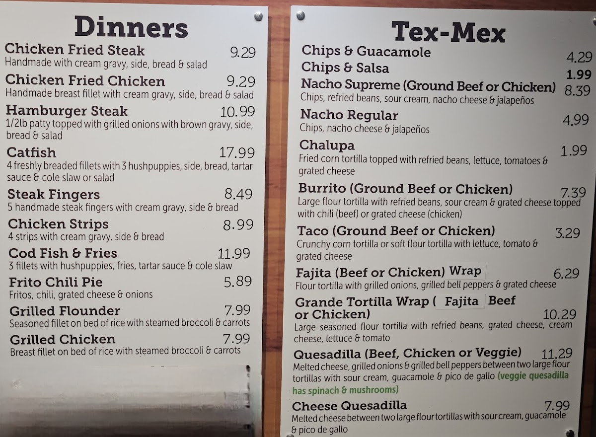 Dairy Palace Menu - Image 1